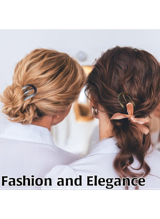 Bukela 6Pcs French Hair Clips, U Shaped French Hair Pin Retro Fork Hair Pin Internal Teeth French Hair Clips, Tortoise Shell French Hair Pins for Women Thin Hair Buns Twist Hairstyle Accessories - Image 3