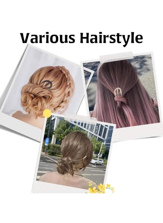 Bukela 6Pcs French Hair Clips, U Shaped French Hair Pin Retro Fork Hair Pin Internal Teeth French Hair Clips, Tortoise Shell French Hair Pins for Women Thin Hair Buns Twist Hairstyle Accessories - Image 2