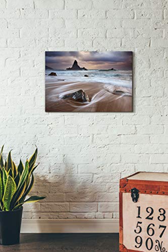 Epic Graffiti 'Port Orford Morning Storm' by Darren White, Canvas Wall Art, 12" x 18" - Image 4