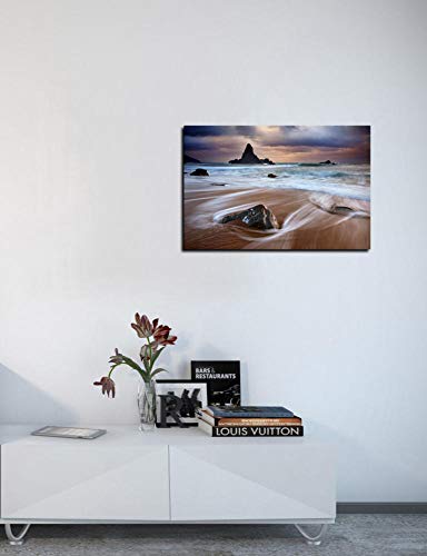 Epic Graffiti 'Port Orford Morning Storm' by Darren White, Canvas Wall Art, 12" x 18" - Image 3