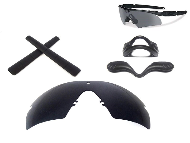GALAXYLENSE Galaxy Replacement Lenses Earsocks Nose Pad For Oakley Si Ballistic M Frame 20 Z87 Black Black LensesBlack EarsockBlack Nose Pad - Image 2