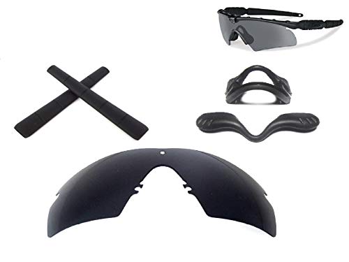 GALAXYLENSE Galaxy Replacement Lenses Earsocks Nose Pad For Oakley Si Ballistic M Frame 20 Z87 Black Black LensesBlack EarsockBlack Nose Pad - Image 1