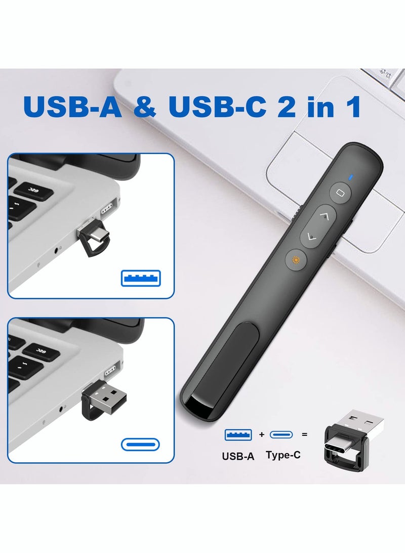 ميلاتيك جهاز تحكم عن بعد للمقدم اللاسلكي، جهاز عرض تقديمي مع ارتباط تشعبي وجهاز تحكم عن بعد في مستوى الصوت جهاز عرض تقديمي لـ PowerPoint Office لجهاز Keynote/PPT/Mac/PC/الكمبيوتر المحمول (البطارية متضمنة) - Image 3