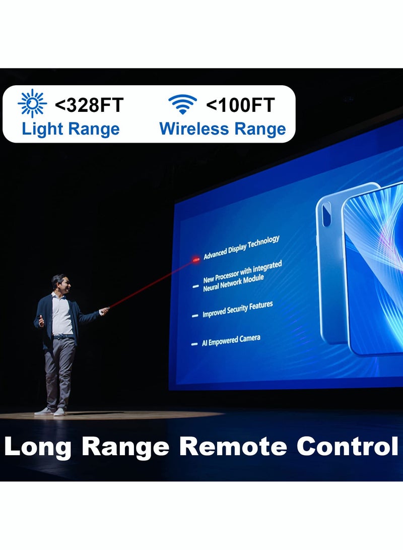 ميلاتيك جهاز تحكم عن بعد للمقدم اللاسلكي، جهاز عرض تقديمي مع ارتباط تشعبي وجهاز تحكم عن بعد في مستوى الصوت جهاز عرض تقديمي لـ PowerPoint Office لجهاز Keynote/PPT/Mac/PC/الكمبيوتر المحمول (البطارية متضمنة) - Image 2