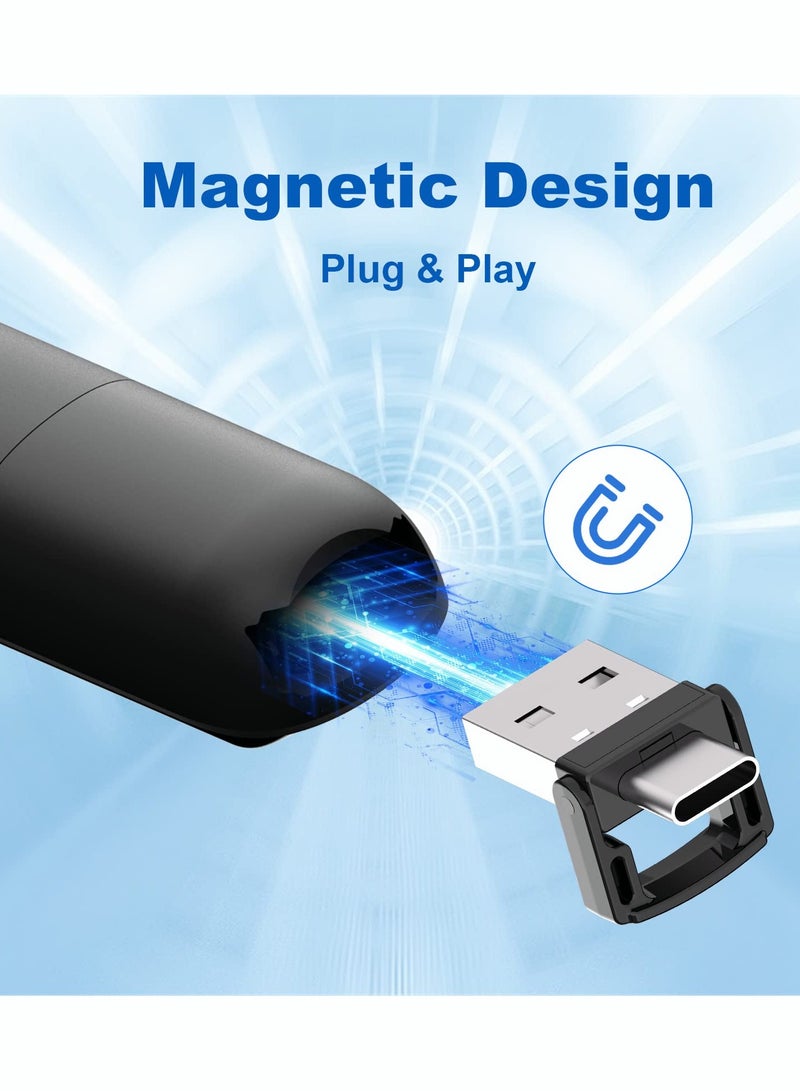 ميلاتيك جهاز تحكم عن بعد للمقدم اللاسلكي، جهاز عرض تقديمي مع ارتباط تشعبي وجهاز تحكم عن بعد في مستوى الصوت جهاز عرض تقديمي لـ PowerPoint Office لجهاز Keynote/PPT/Mac/PC/الكمبيوتر المحمول (البطارية متضمنة) - Image 5