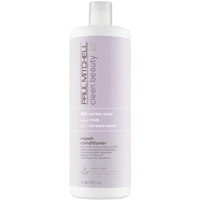 Paul Mitchell CLEAN BEAUTY REPAIR CONDITIONER, STRENGTHENS, BALANCES MOISTURE, FOR DAMAGED, BRITTLE HAIR, 33.8 FL. OZ. - Image 2