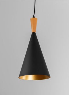 Suspended ceiling lamp industrial design in black