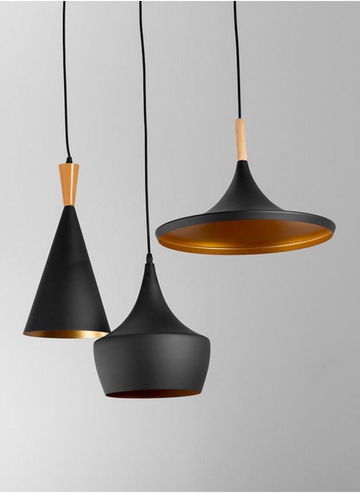 UCANDLE - Suspended ceiling lamp industrial design in black - Image 1