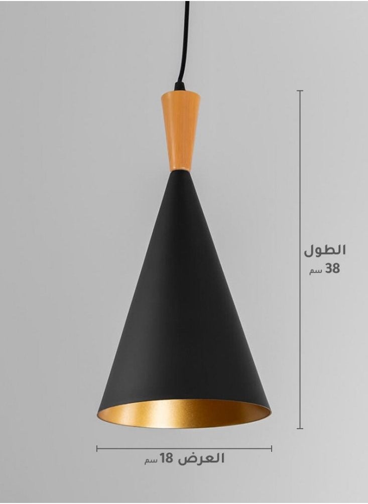 UCANDLE - Suspended ceiling lamp industrial design in black - Image 1