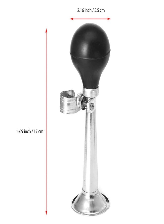 SUPIA 7 Inches Bike Metal Air Horn, Retro Kids Classic Vintage Loudspeaker for Vehicles Bicycles Golf Cart (Silver) - Image 3