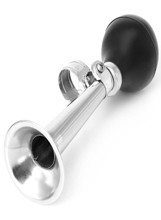 SUPIA 7 Inches Bike Metal Air Horn, Retro Kids Classic Vintage Loudspeaker for Vehicles Bicycles Golf Cart (Silver) - Image 2