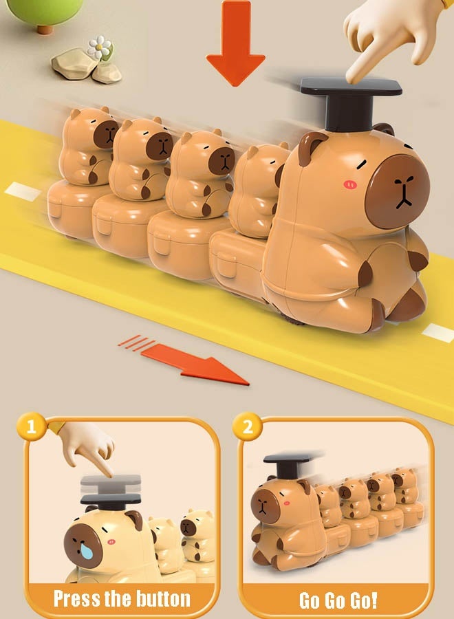 إيزي سو ألعاب سيارات "اضغط وانطلق"، للأطفال من سن 3 سنوات فما فوق، سيارة ضغط حيوانات الغابة الممتعة، سيارات سباق حيوانات للأطفال، مجموعة سيارات لعب للأطفال، ألعاب سيارات احتكاك "ادفع وانطلق"، ألعاب سيارات كرتونية منزلقة، أفضل الهدايا للأولاد والبنات - Image 2