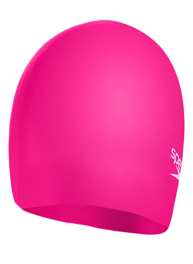 speedo - Kids' Moulded Silicone Swimming Cap Pink - Image 1