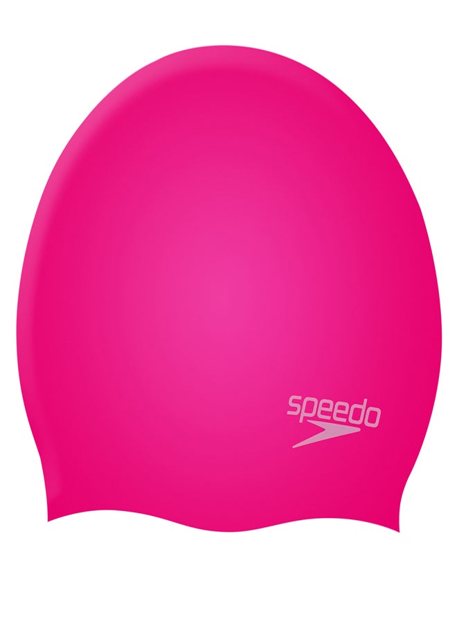 speedo - Kids' Moulded Silicone Swimming Cap Pink - Image 1