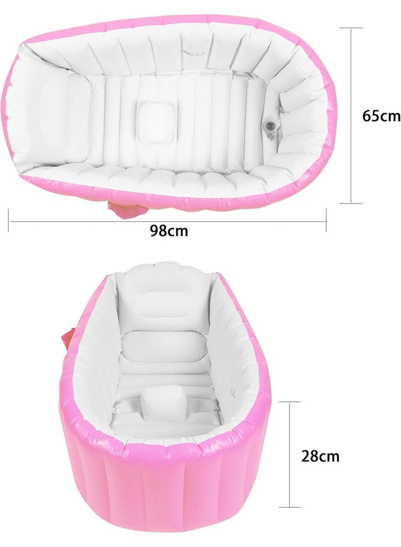 Inflatable Anti-Slip Baby Bathtub, Soft Foldable Travel Bathtub, Large Size Air Bathtub (for ages 0-3 years) - Image 5