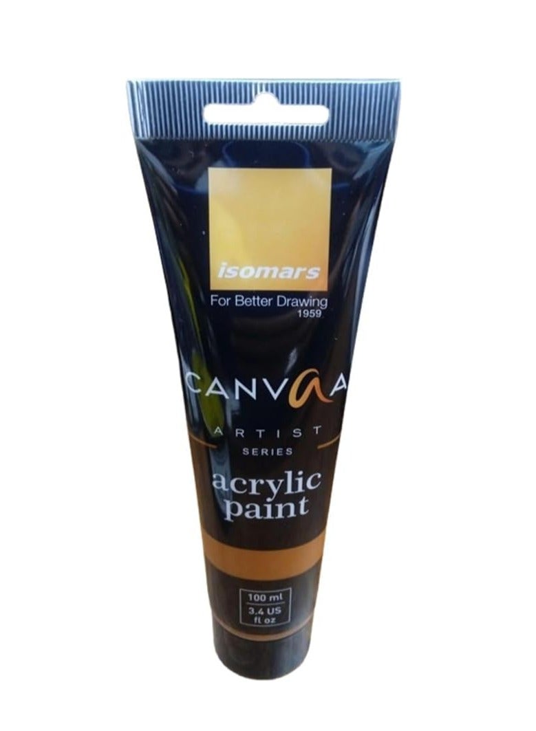 Isomers Canvaa Acrylic Paint 100ml Vibrant Pigmented & Fadeproof Colors - ARTIST SERIES - For Canvas Painting, Scrap Book, Paper Board, Wood & Terracotta Burnt Umber - Image 2