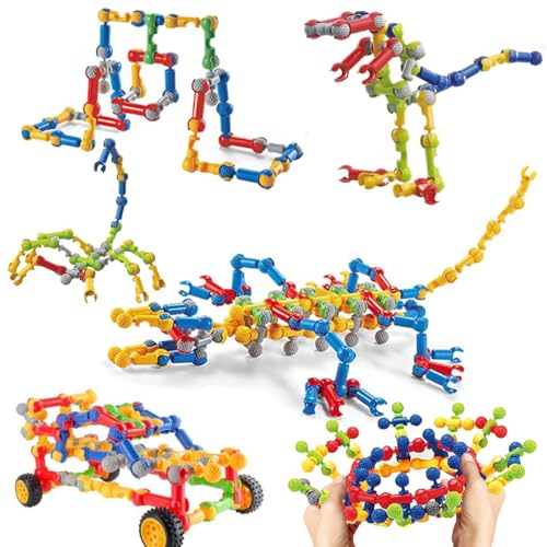 KUTOI Stem Building Blocks Set 167 Pcs With Wheels Ideal for 5 Year Old Boys and Girls Educational and Creative Building Games - Image 5