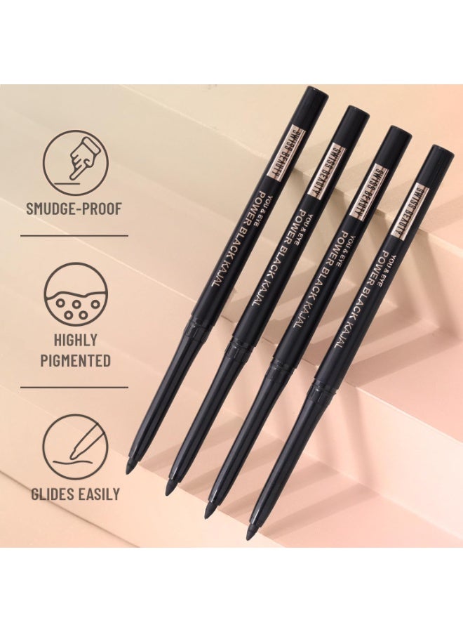 SWISS BEAUTY You & Eye Power Black Pencil Kajal | Waterproof & Smudge-Proof | 24 Hour Stay | Matte Finish Black Kajal | 0.30gm - Image 3