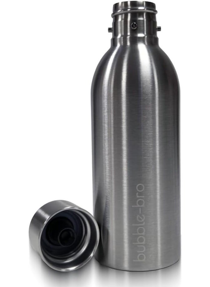 bubble-bro bubblebro Versa Stainless Steel Edition - Comes with 2 x 60L CO₂ Cylinders, 1 x additional 1L SS Bottle & 2 x 500ML SS Bottles - Carbonate Any Drink - Limited Edition (Metallic Grey) - Image 2