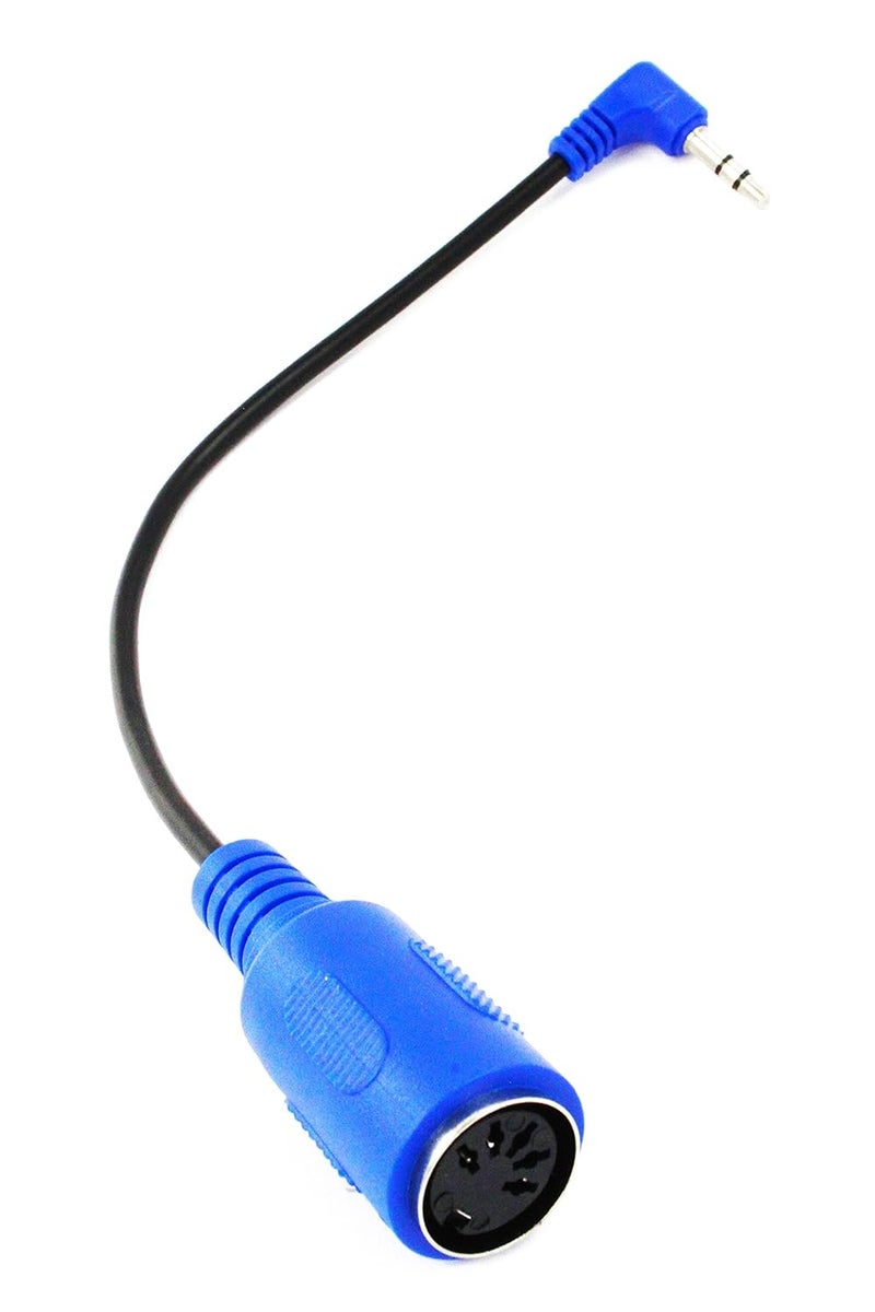 ZAWDIO MIDI to TRS 3.5mm Breakout Cable Right Angle Adapter for: Akai, Korg, Line6, LittleBits - MPC Studio, Touch, MPX8, Electribe 2, SQ-1 - Image 1