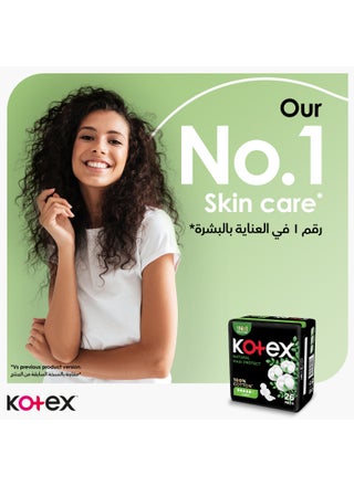 Natural Maxi Protect Thick Pads, 100% Cotton Pad, Super Size with Wings, 44 Sanitary Pads - view 2