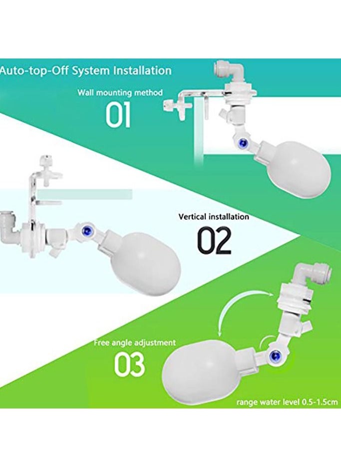 SYOSI - SYOSI Float Ball Valve, Aquarium Auto Water Filler Water Level Controller for Fish Tank Adjustable Float Valve Top-Off Water System for Aquarium - Image 1