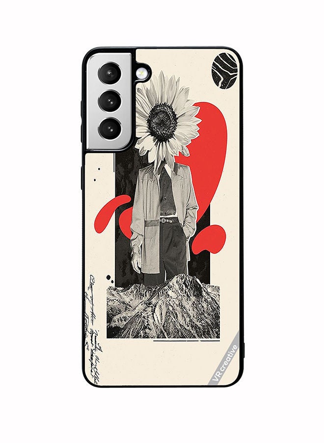 Protective Case Cover For Samsung Galaxy S22 5G Flower Face Of A Man Design Multicolour