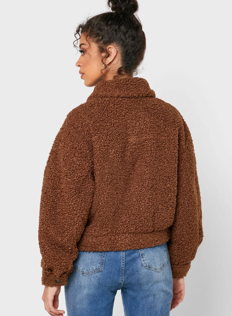 FOREVER 21 Oversized Teddy Jacket