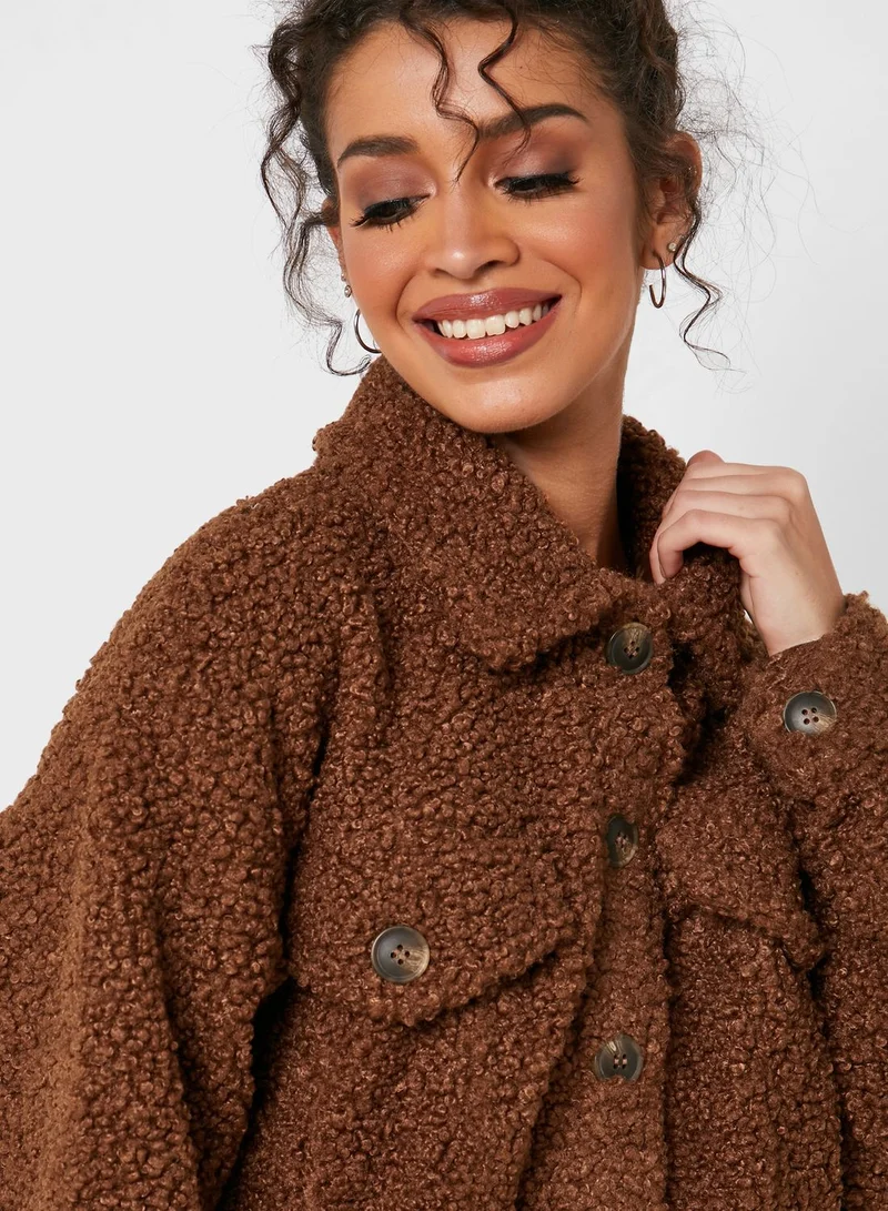FOREVER 21 Oversized Teddy Jacket