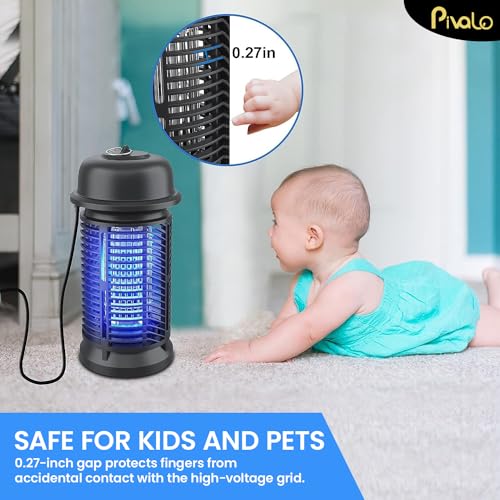 Pivalo Bug Annihilator Insect Killing Machine Mosquito Eliminator 20W Electric Bug Zapper with Shock-Resistant ABS UV Light Residential & Commercial Pest Catcher (Black, Pack of 1) - Image 3