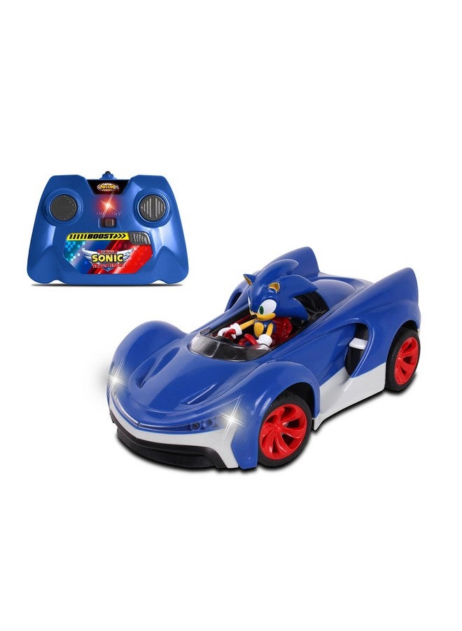 Nkok NKOK Team Sonic Racing 2.4GHz Radio Control Toy Car with Turbo Boost - Sonic The Hedgehog 601, Features Working Lights, Adjustable Front Wheel Alignment, Super Fun and Easy, Ages 6 and up  - Image 1