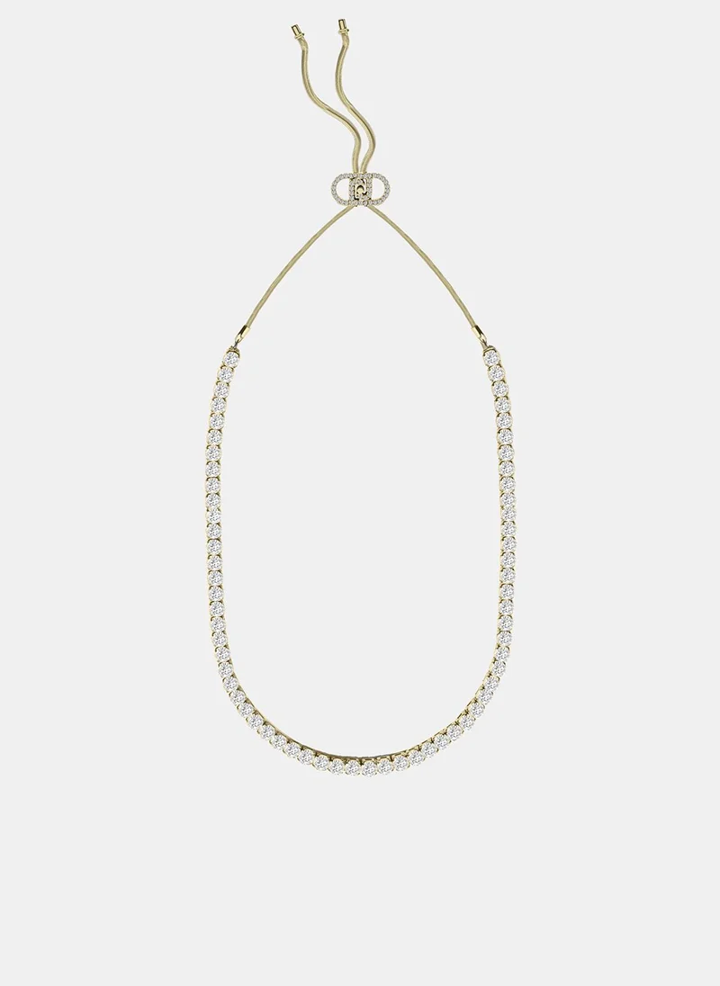 Liu Jo Necklace with rhinestones monogram closure