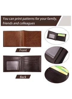 KASTWAVE Men's PU Leather Wallet, Slim Bifold Wallet Set, with ID Windows and 6 Card Slots, Gifts for Husband Son Grandpa Boyfriend, 12 Pcs (Brown)  - Image 2