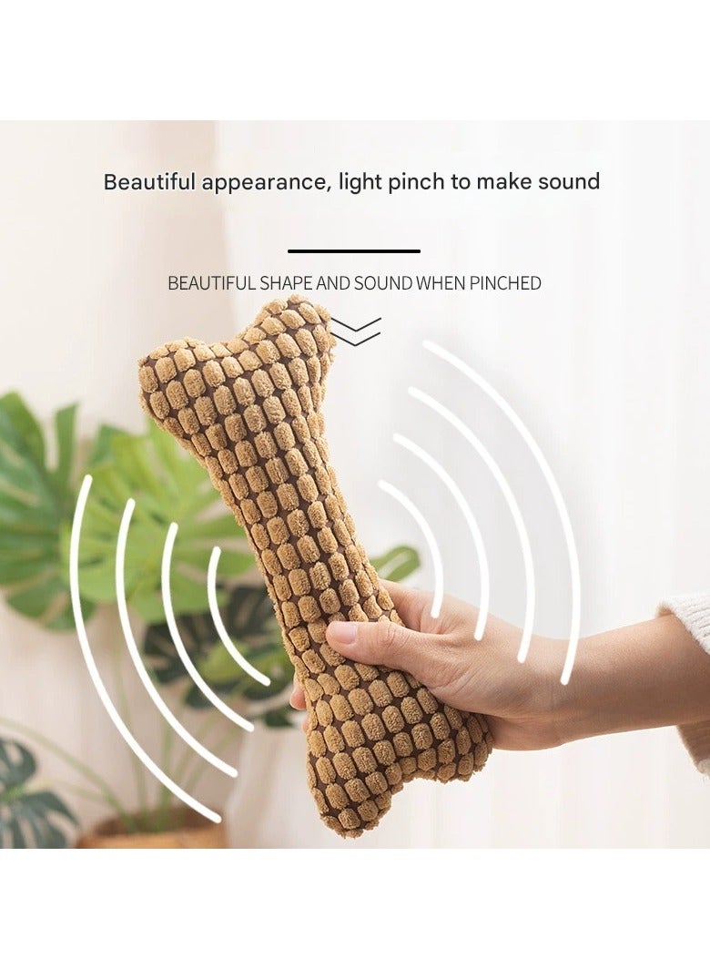 Goolsky Creative Bite-Resistant Sound-Making Plush Bone Toy – Universal Dental-Cleaning Interactive Pet Toy - Image 1