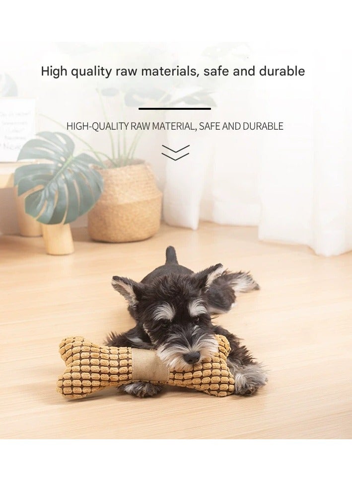 Goolsky Creative Bite-Resistant Sound-Making Plush Bone Toy – Universal Dental-Cleaning Interactive Pet Toy - Image 3