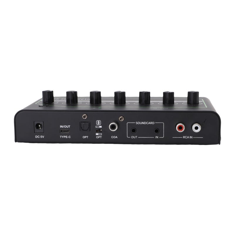 مضخم سماعات DAC للألعاب يدعم مقاومة 16-300 أوم مع مداخل بلوتوث وبصري ومحوري وUSB Type-C - محول DAC هاي فاي مع تعديل مستقل للتردد لأجهزة الألعاب والتلفزيونات والحواسيب - Image 5