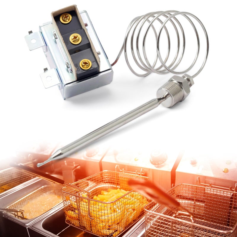 YUXIVCNE 1177 High Limit Fryer Switch LCCM2003000 Replacement for ATOSA 301030005 Gas Fryer Hi Limit Thermostat with 38 Mpt Stuff Box Hi Limit 232450F