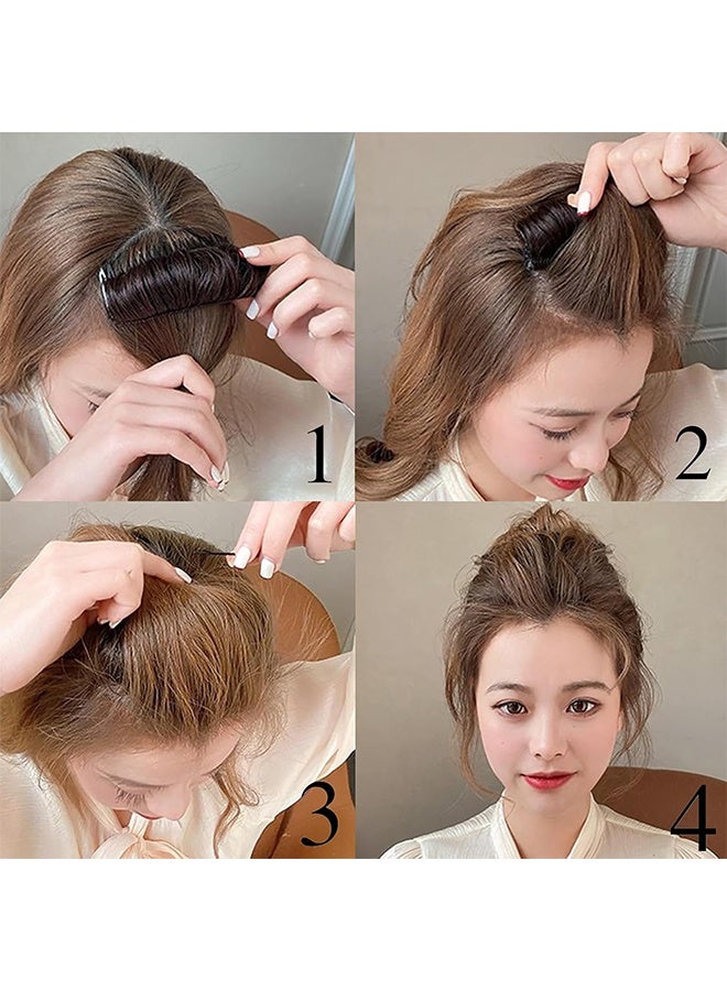 3 Pieces Hair Bun Invisible False Hair Clip Base Bump Fluffy Tool Volume Princess Styling Increased for Women Girls Black Hair Pad Accessories Thickening Fluffy Hairpin - Image 5