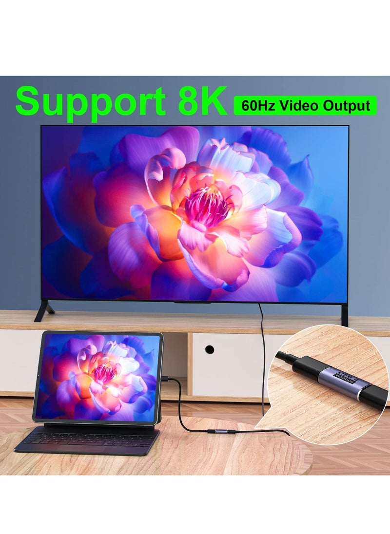 Y&D - USB C Female to Adapter (4 Pack) Coupler with 40 Gbps PD 100W 8K 60hz Video Compatible for Thunderbolt 4/3, MacBook Pro/Air, USB-C HUB, Magsafe and More Type DevicesUSB Co - Image 1