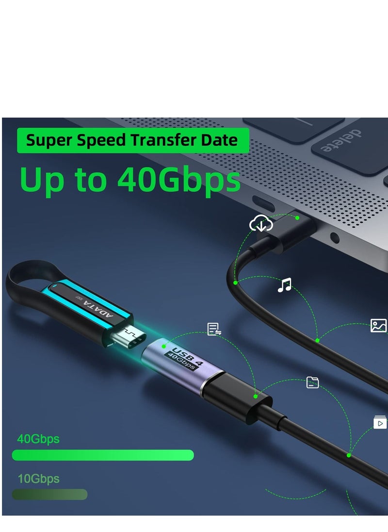 Y&D - USB C Female to Adapter (4 Pack) Coupler with 40 Gbps PD 100W 8K 60hz Video Compatible for Thunderbolt 4/3, MacBook Pro/Air, USB-C HUB, Magsafe and More Type DevicesUSB Co - Image 1