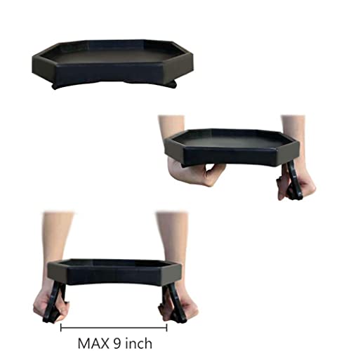 Xchouxer Sofa Arm Clip Table, Armrest Tray Table, Drinks/Remote Control/Snacks Holder (Plastic, Black) … - Image 4
