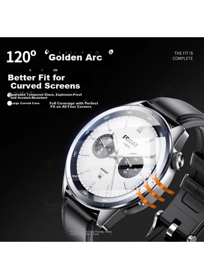 Watchbond Xiaomi Watch S4 Protective Case Pc Tempered Integrated Full-coverage Durable Hard Shell Protective Case For Men And Women With Tempered Film - Image 3