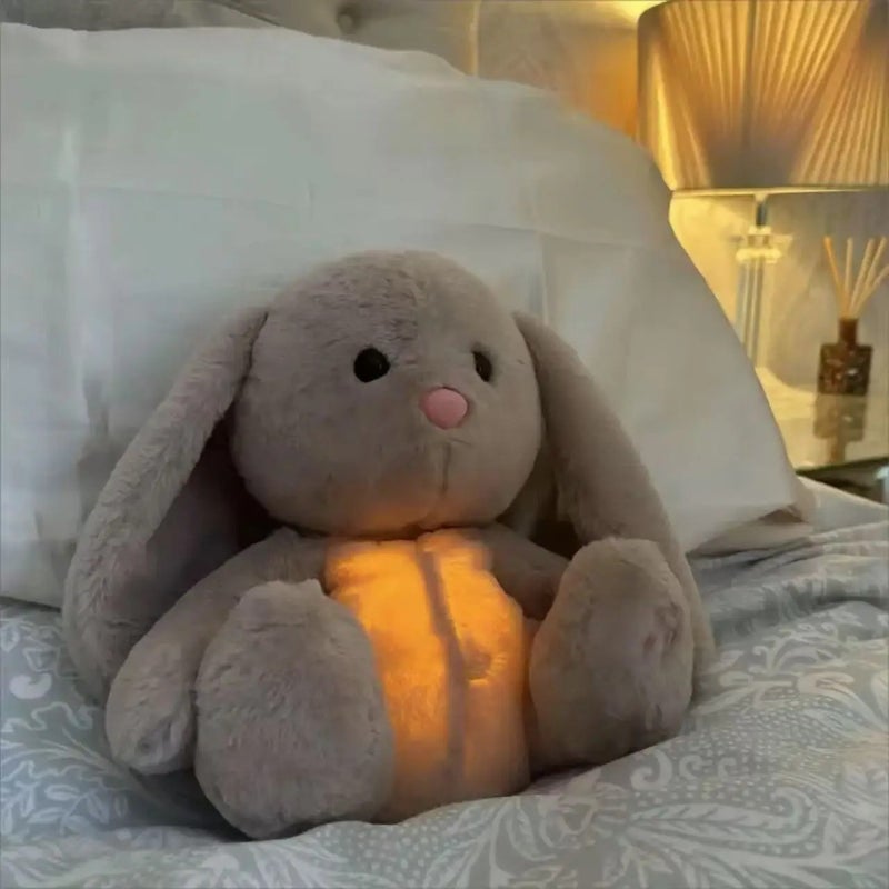 Y&D Breathing Glowing Soothing Little Rabbits Plush Toys Doll Plush Toy Mother and Child Kangaroo Animal Doll Plush Pet - Image 5