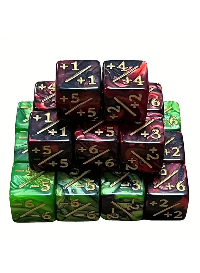 مجموعة من 12 نردًا ثنائي اللون مقاس 16 ملم بنمط اللؤلؤ للتعليم الرياضي وألعاب السحر والمرح في الحفلات - Image 4