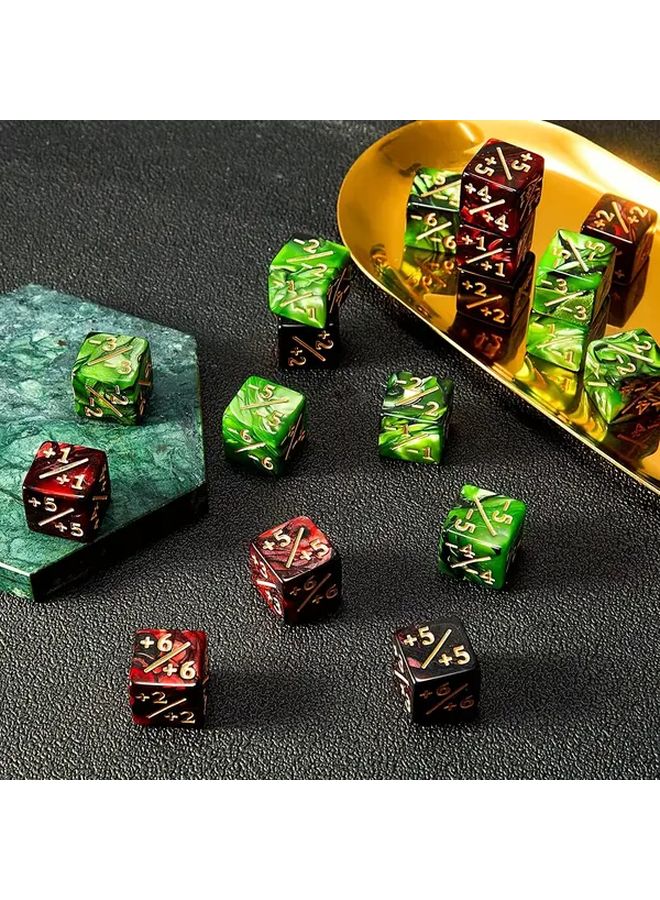 مجموعة من 12 نردًا ثنائي اللون مقاس 16 ملم بنمط اللؤلؤ للتعليم الرياضي وألعاب السحر والمرح في الحفلات - Image 2