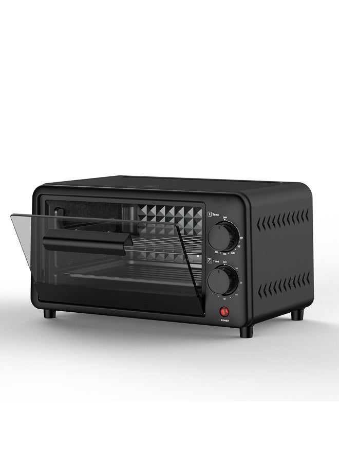 DESSINI 12L Mini Electric Oven with Dual Hot Plates – 1500W Multi-Function Convection Toaster Oven with Timer, Rotisserie & Temperature Control, Countertop Grill, Bake, Defrost & Reheat – Model 8012 (Black) - Image 1