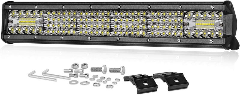 Niking Auto 18 Inch 408W Quad Row Off Road LED Light Bar - Spot Flood Combo Beam for Trucks, Jeep, ATV, UTV, Marine - Image 1