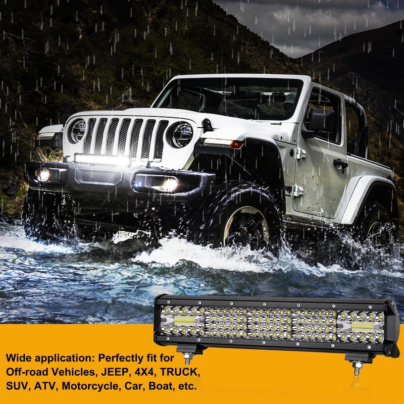 Niking Auto 18 Inch 408W Quad Row Off Road LED Light Bar - Spot Flood Combo Beam for Trucks, Jeep, ATV, UTV, Marine - Image 4