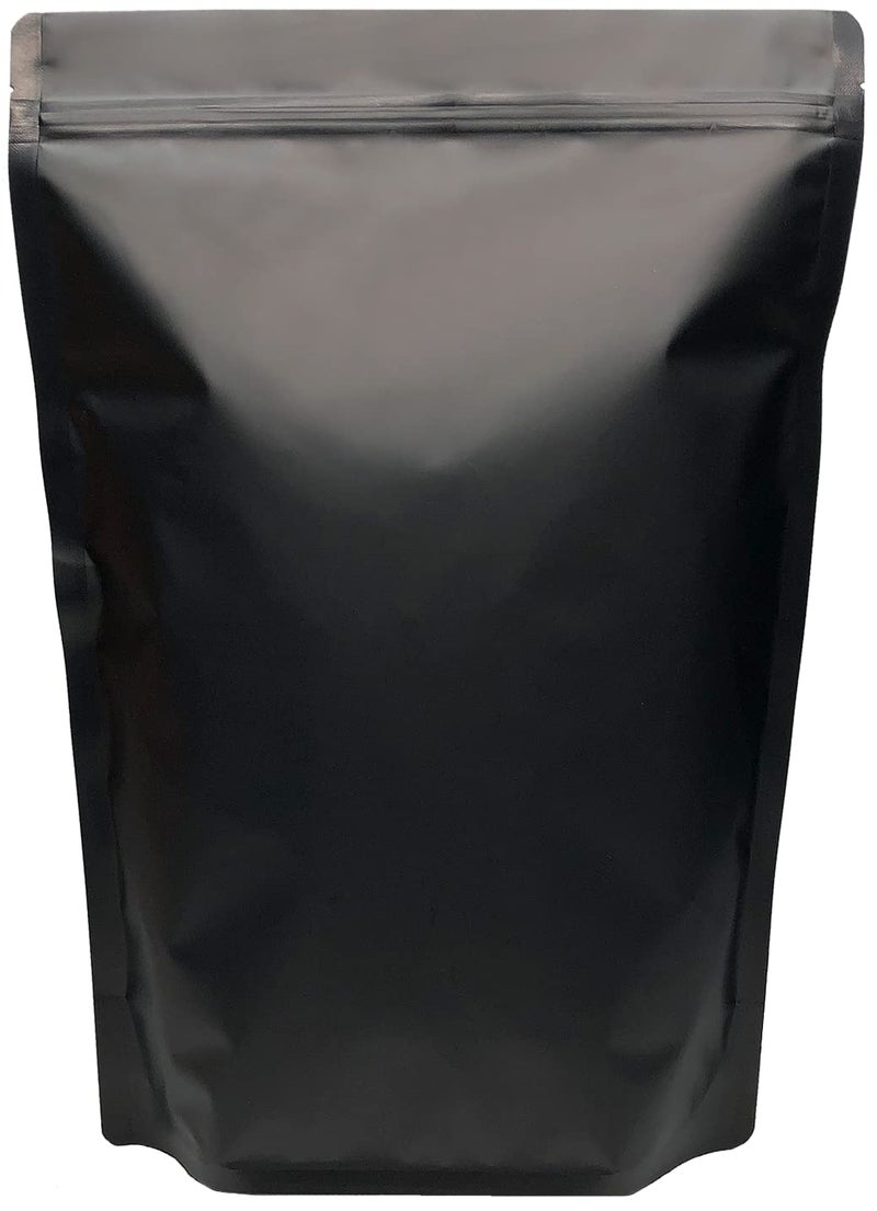 Chamigon 50 Pack 1 Gallon Matte Black Stand Up Food Storage Bags  5 Mil 10x14 Inches Resealable Food Storage Zipper Pouch Bag Large Heat Sealable Plastic Foil Packaging Pouches