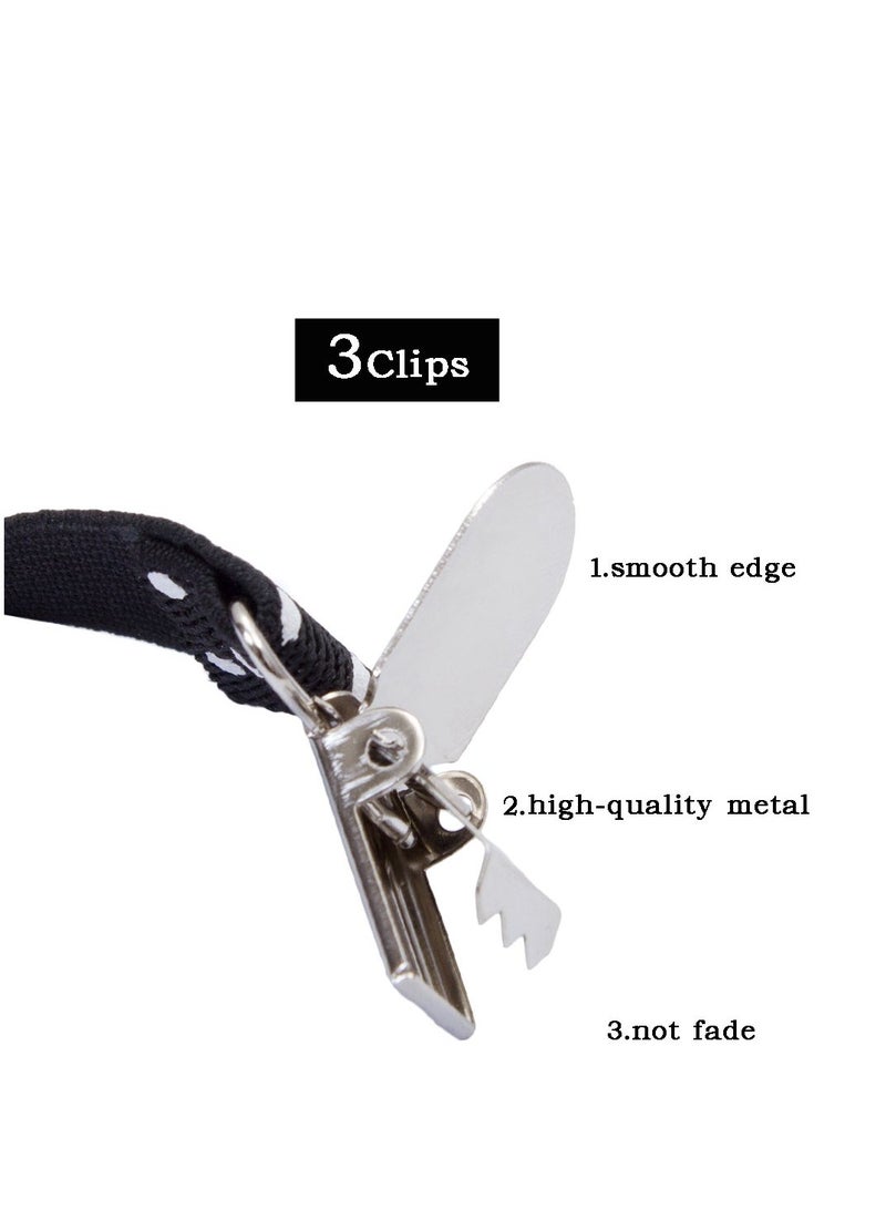 Kids Boy Suspenders Bowtie Set - Adjustable Child Suspender for Toddler and Girls (Black)